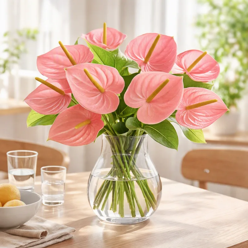 Anthurium (fleur flamant) - rose - image 2