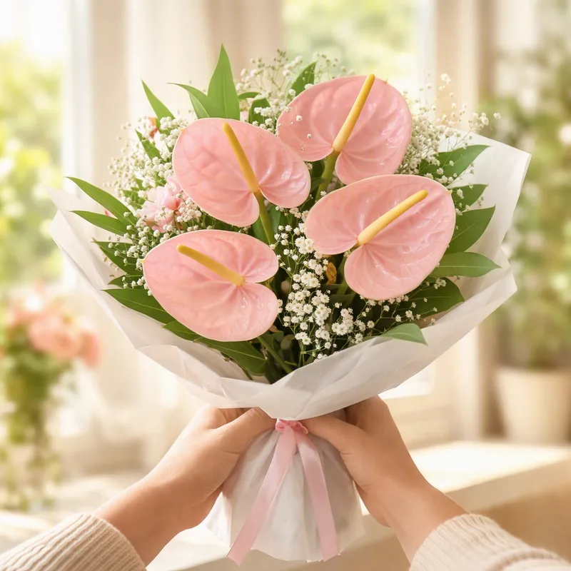 Anthurium (fleur flamant) - rose - image 3