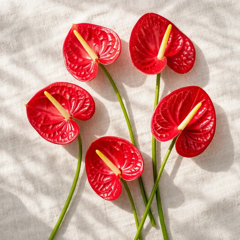 Anthurium (fleur flamant) - rouge - image 4
