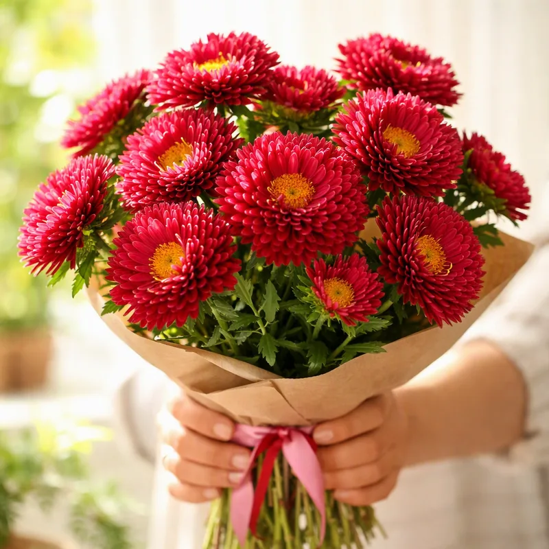 Aster d'été - rouge - image 3
