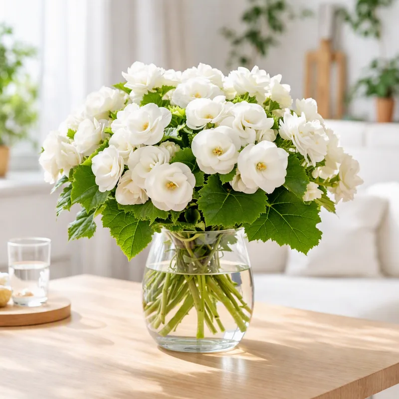Bégonia - blanc - image 2
