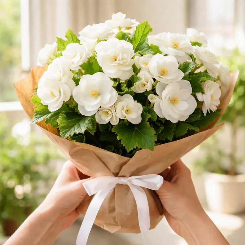 Bégonia - blanc - image 3