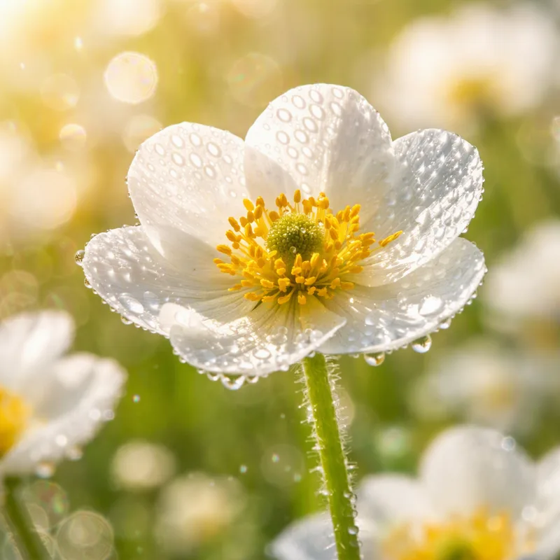 Bouton d'or - blanc