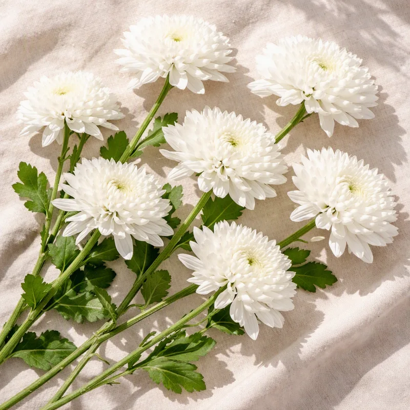 Chrysanthème - blanc - image 4