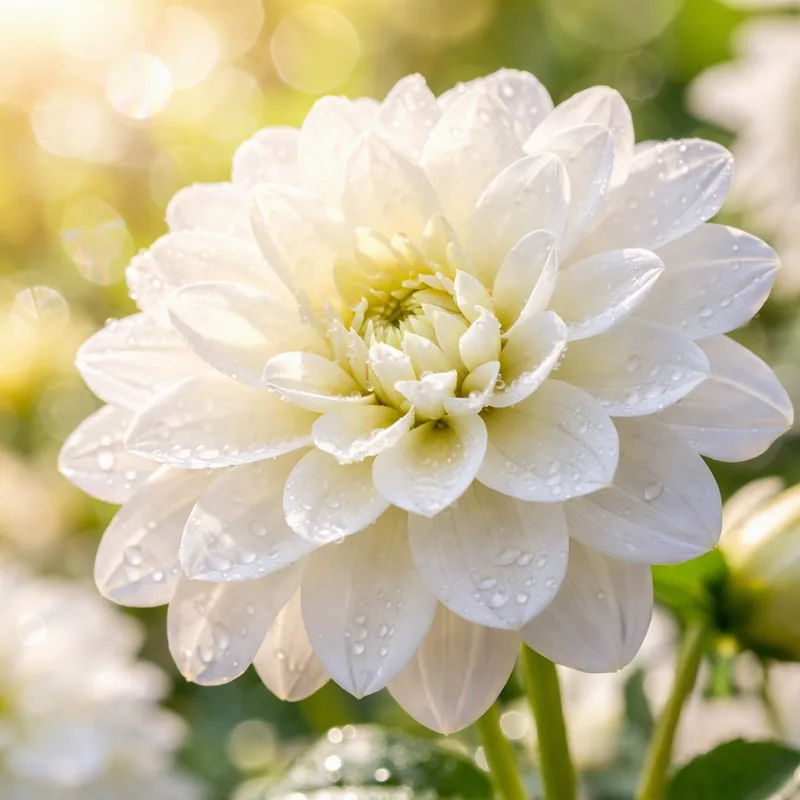 Dahlia aux couleurs automnales chaudes
