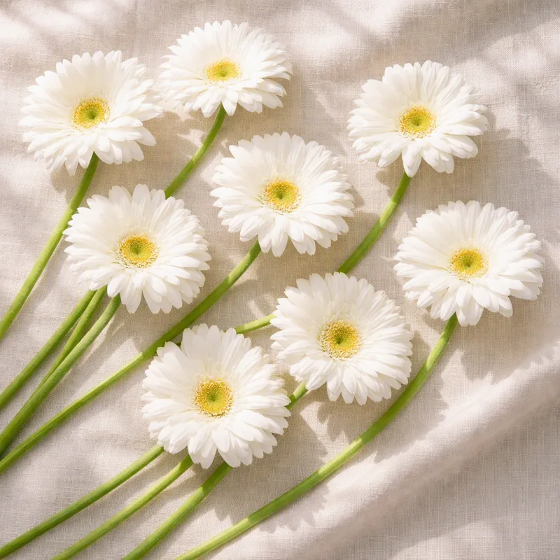Gerbera - blanc - image 4
