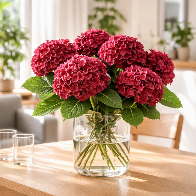 Hortensia - rouge - image 2