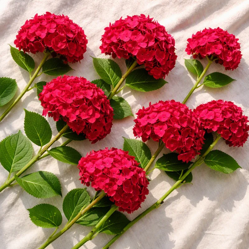 Hortensia - rouge - image 4