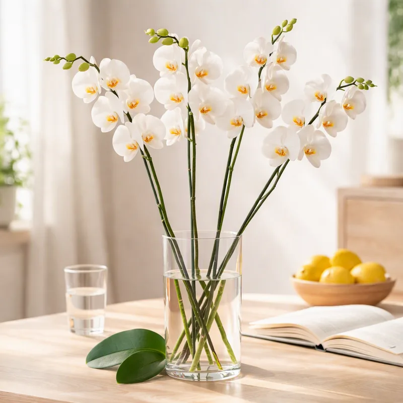 Orchidée (orchidée de mariée) - blanc - image 2