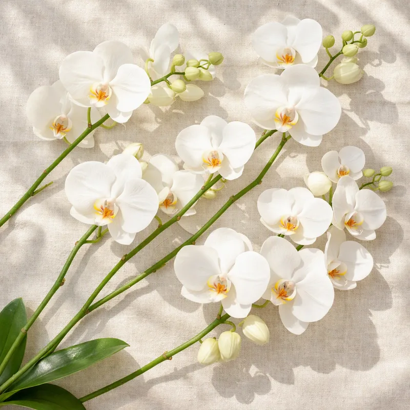 Orchidée (orchidée de mariée) - blanc - image 4