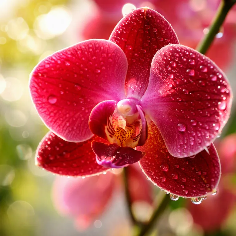 Orchidée papillon - rouge - image 1