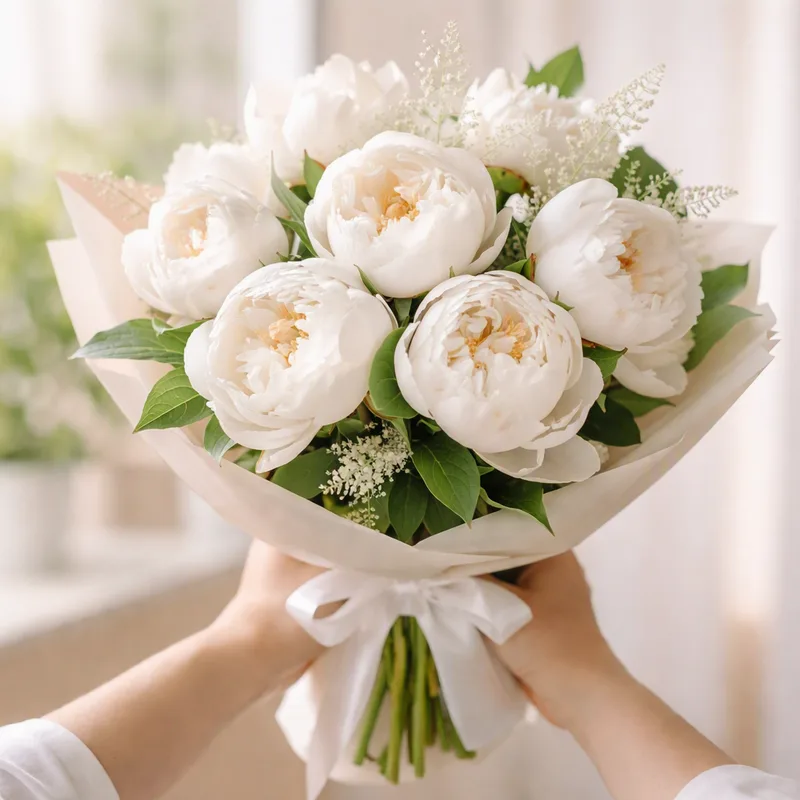 Pivoine - blanc - image 3