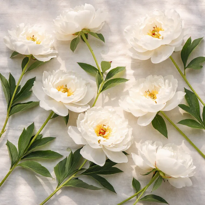 Pivoine - blanc - image 4