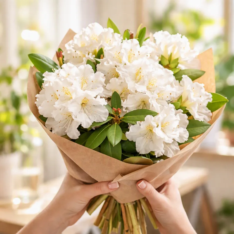 Rhododendron - blanc - image 3
